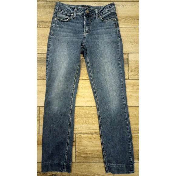 Silver Jeans Denim - Silver Jeans Suki‎ Straight Women's Size 28x33 Blue Dark Wash Denim w flaws